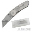 STAINLESS STEEL FOLDING UTILITY KNIFE WITH BLADES