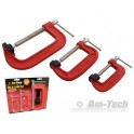 3PC G CLAMP SET WITH SOFT JAWS